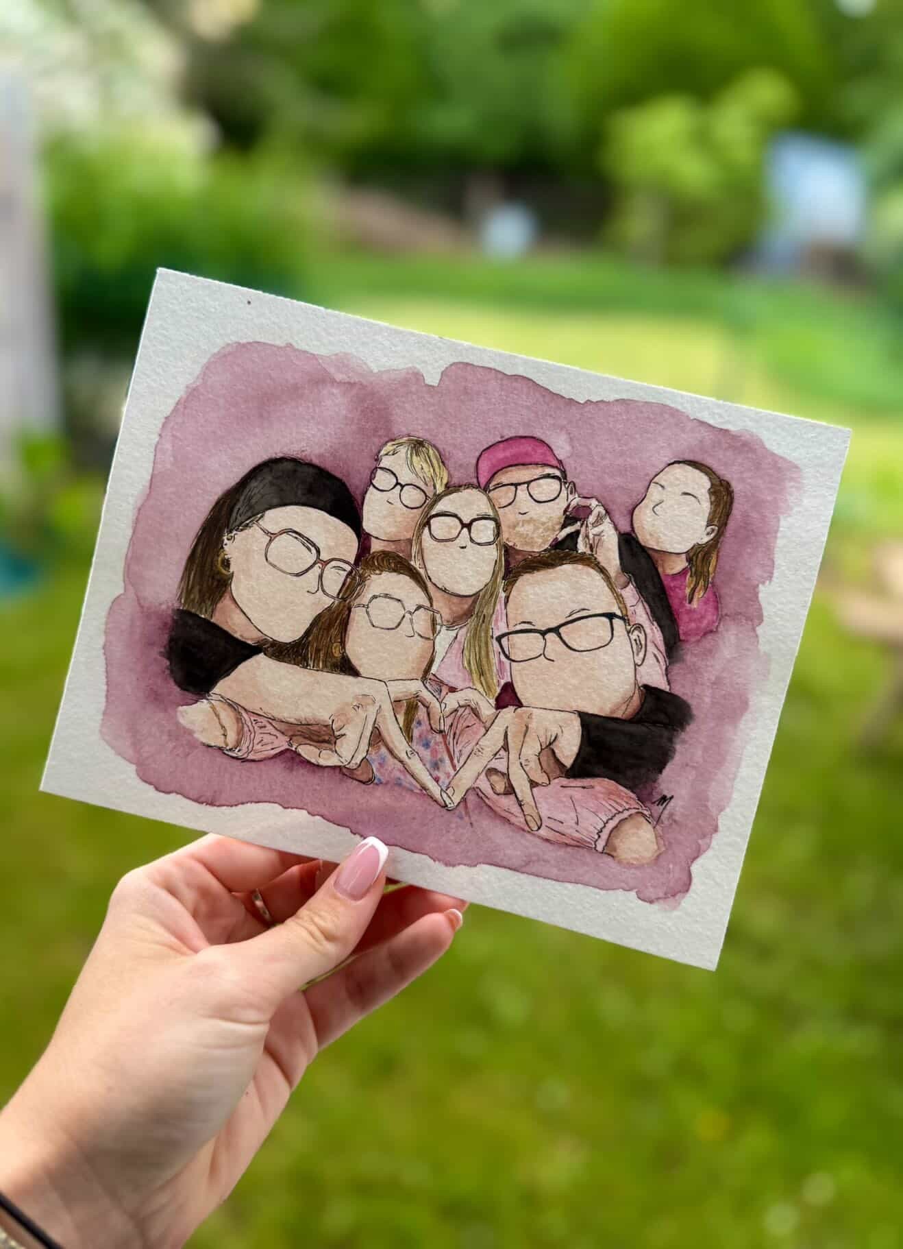 Aquarelle personnalisée - Un souvenir